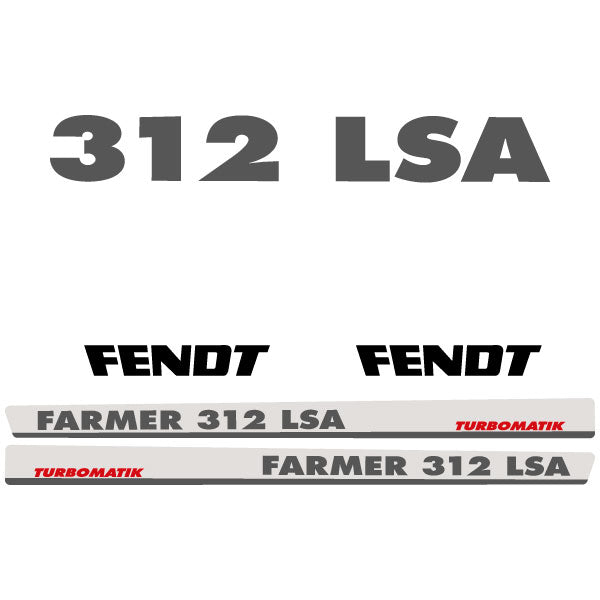 Fendt Farmer 312 LSA tractor decal aufkleber adesivo sticker set