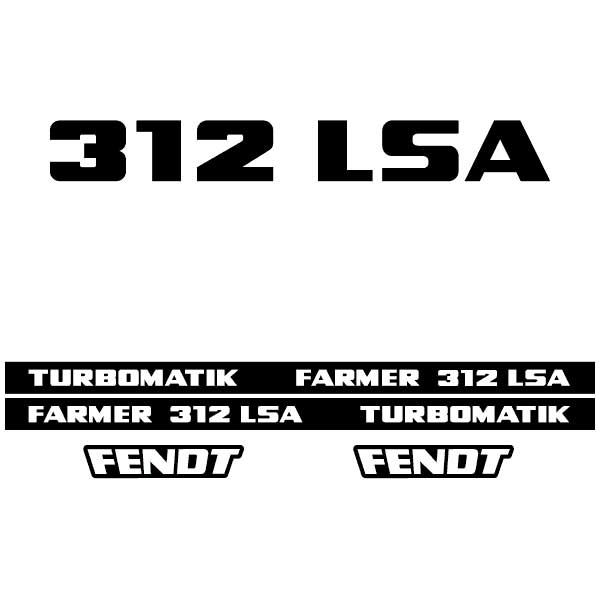 Fendt Farmer 312 LSA tractor decal aufkleber adesivo sticker set