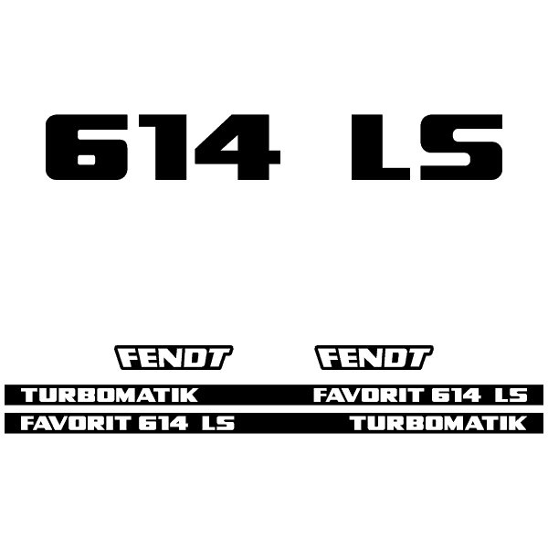 Fendt Favorit 614 LS TURBOMATIK tractor decal aufkleber adesivo sticker set