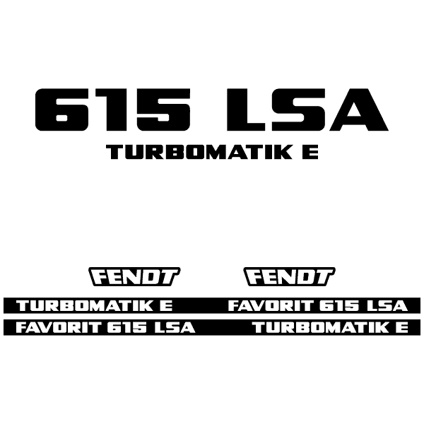 Fendt Favorit 615 LSA TURBOMATIK E tractor decal aufkleber adesivo sticker set