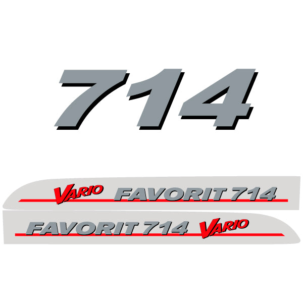 Fendt Favorit 714 Vario tractor decal aufkleber adesivo sticker set