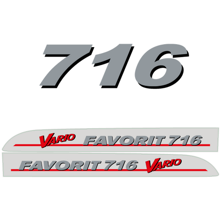 Fendt Favorit 716 Vario tractor decal aufkleber adesivo sticker set