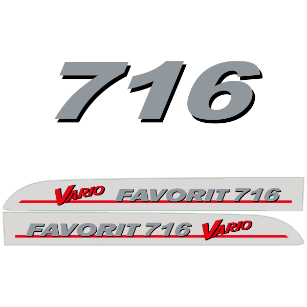 Fendt Favorit 716 Vario tractor decal aufkleber adesivo sticker set