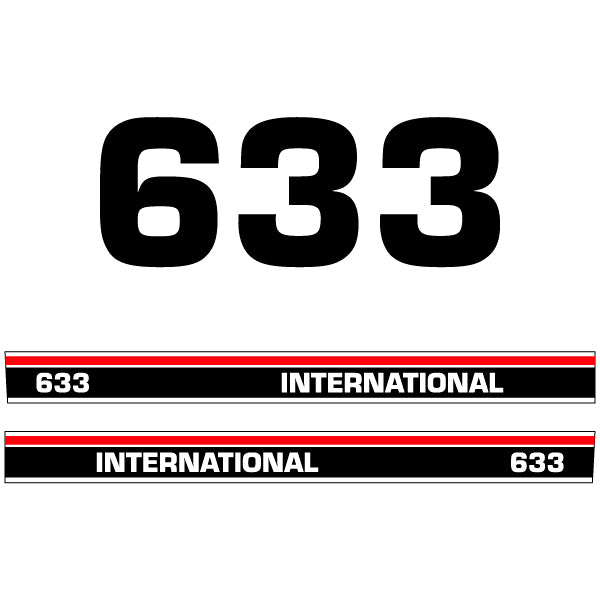 International 633 tractor decal aufkleber sticker set