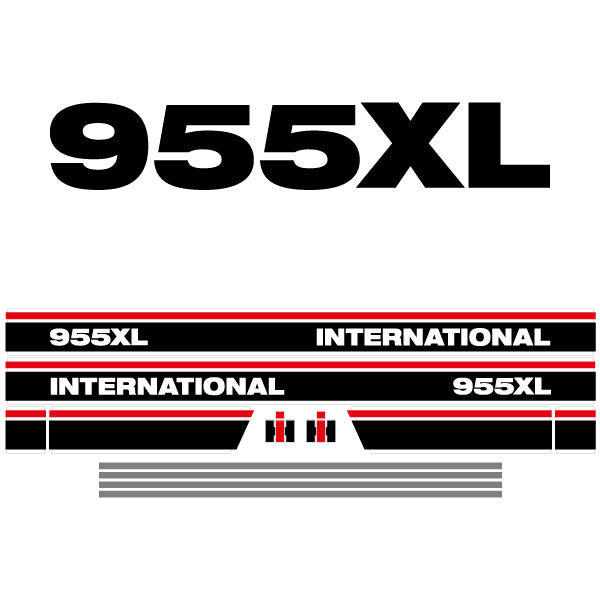 International 955 XL tractor decal aufkleber sticker set