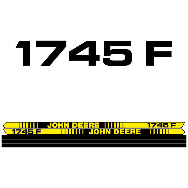 John Deere 1745 F Tractor Decal (Sticker) Set