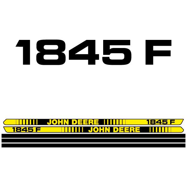 John Deere 1845 F Tractor Decal (Sticker) Set