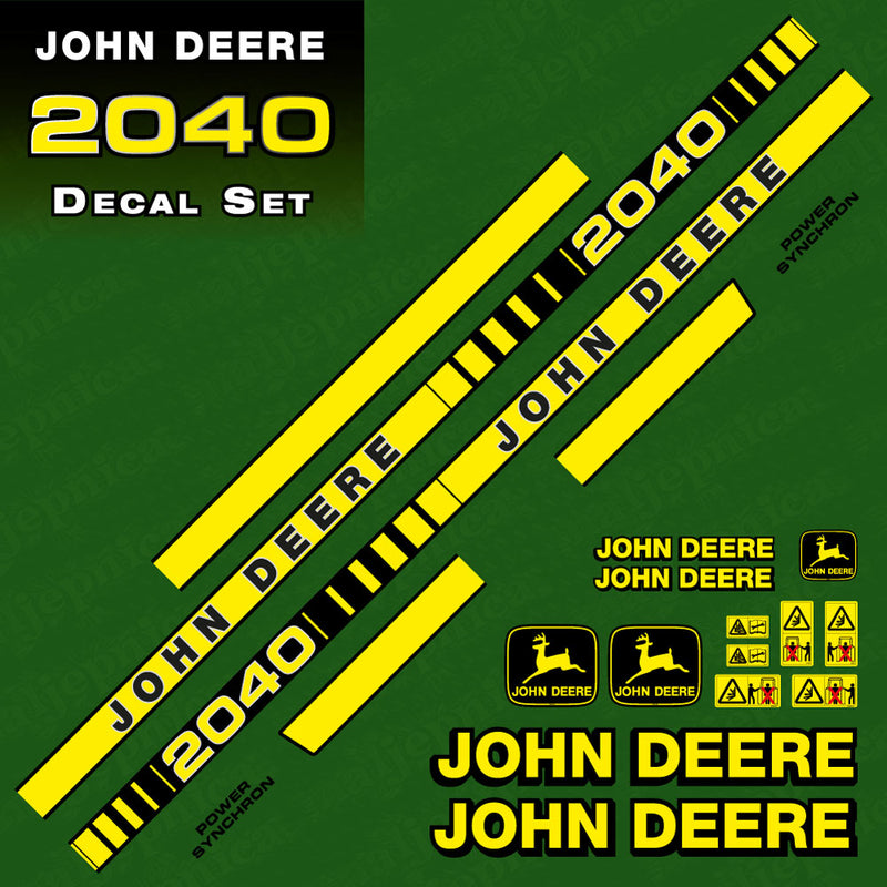 John Deere 2040 Tractor Decal (Sticker) Set