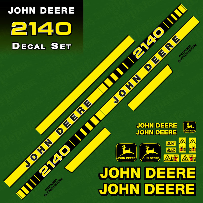 John Deere 2140 Tractor Decal (Sticker) Set