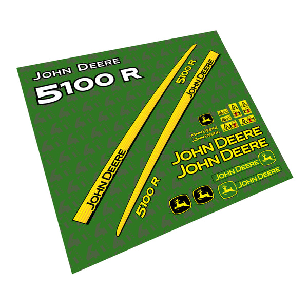 John Deere 5100 R Tractor Decal (Sticker) Set