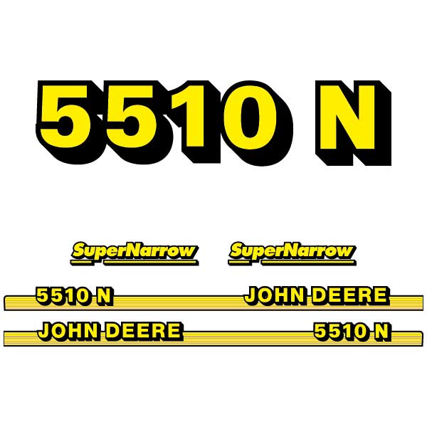John Deere 5510 N tractor decal aufkleber adesivo sticker set