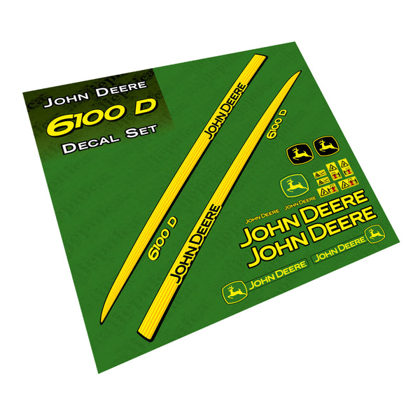 John Deere 6100 D Tractor Decal (Sticker) Set