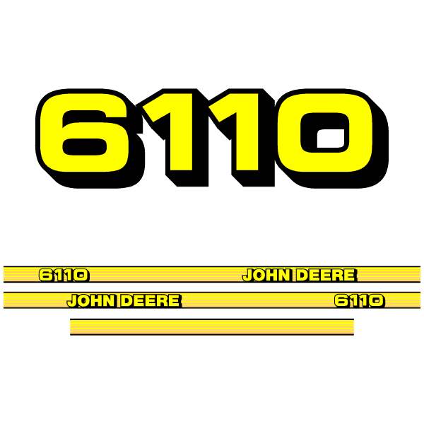 John Deere 6110 tractor decal aufkleber adesivo sticker set