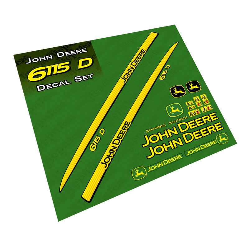 John Deere 6115 D Tractor Decal (Sticker) Set