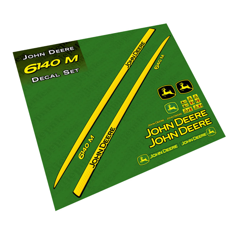 John Deere 6140 M Tractor Decal (Sticker) Set