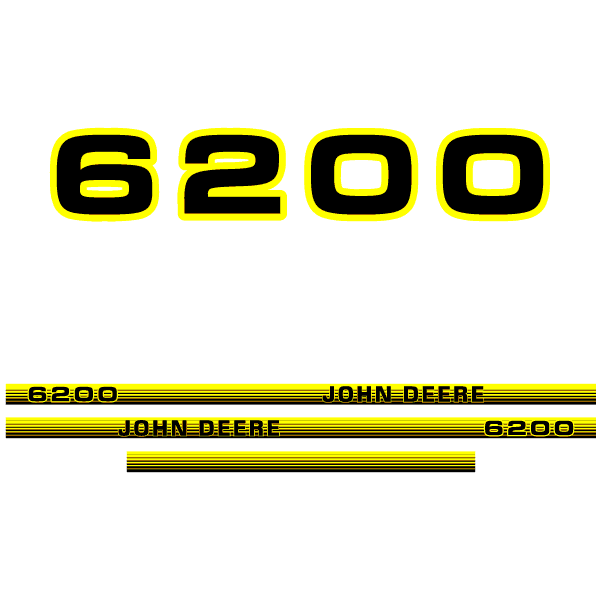 John Deere 6200 tractor decal adesivo aufkleber sticker set