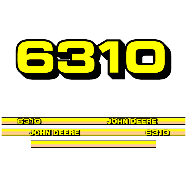 John Deere 6310 tractor decal aufkleber adesivo sticker set