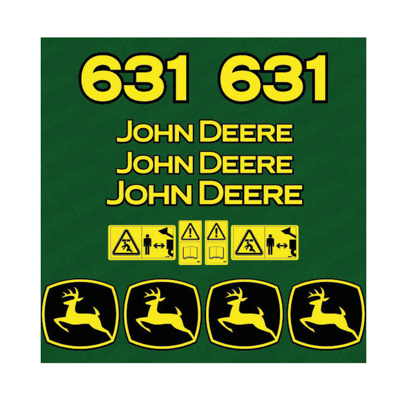 John Deere 631 Tractor Decal - Sticker Set