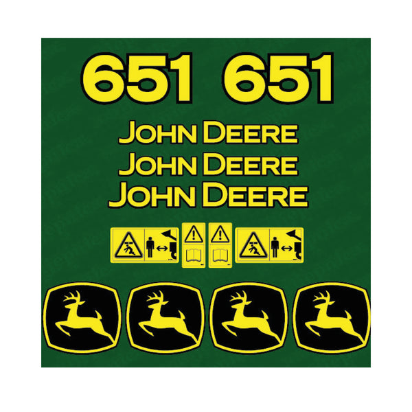 John Deere 651 Tractor Decal - Sticker Set