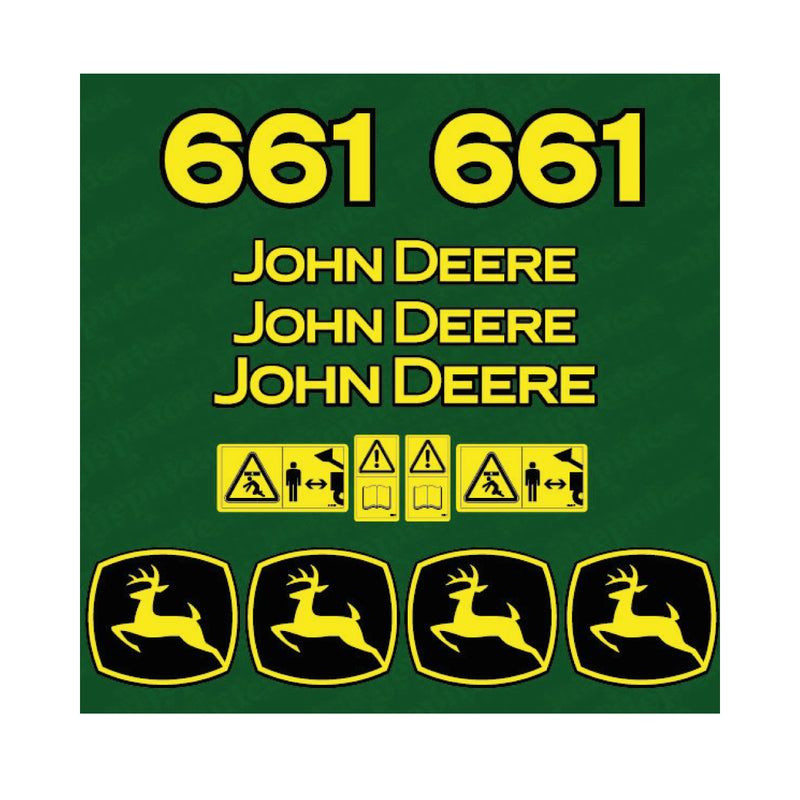 John Deere 661 Tractor Decal - Sticker Set