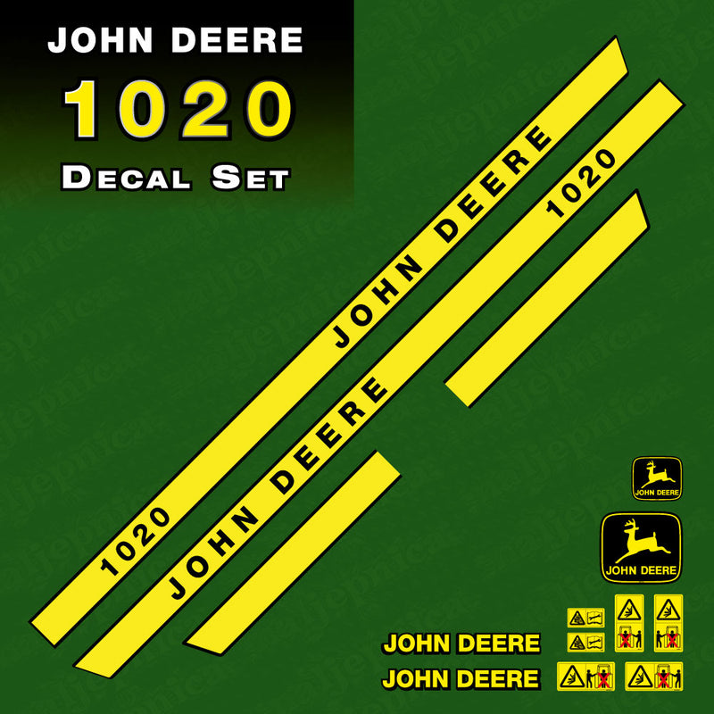 John Deere 1020 Tractor Decal (Sticker) Set