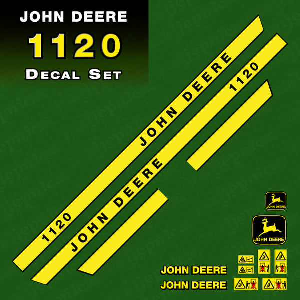 John Deere 1120 tractor decal aufkleber adesivo sticker set