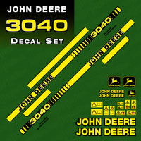 John Deere 3040 tractor decal aufkleber adesivo sticker set