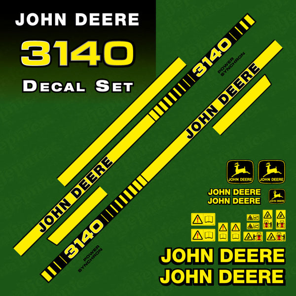 John Deere 3140 tractor decal aufkleber adesivo sticker set