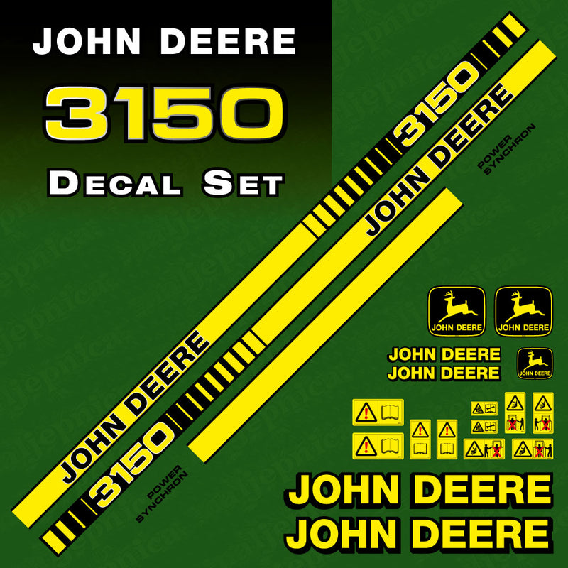 John Deere 3150 tractor decal aufkleber sticker set