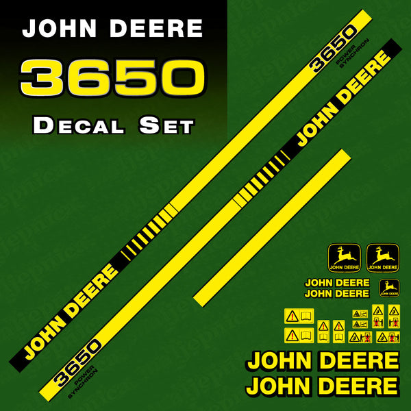 John Deere 3650 tractor decal aufkleber sticker set