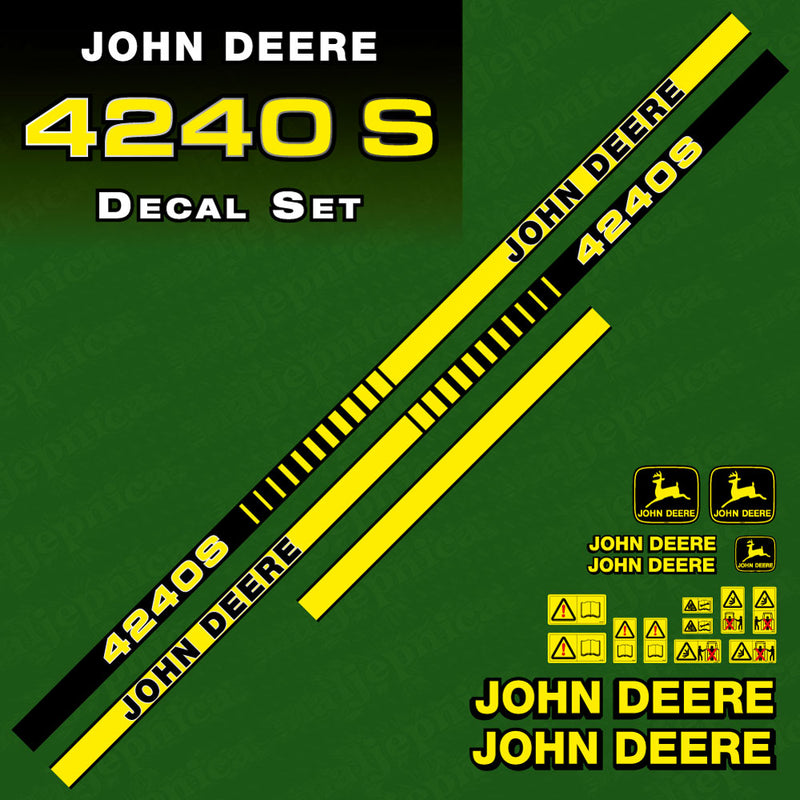 John Deere 4240 S Tractor Decal (Sticker) Set