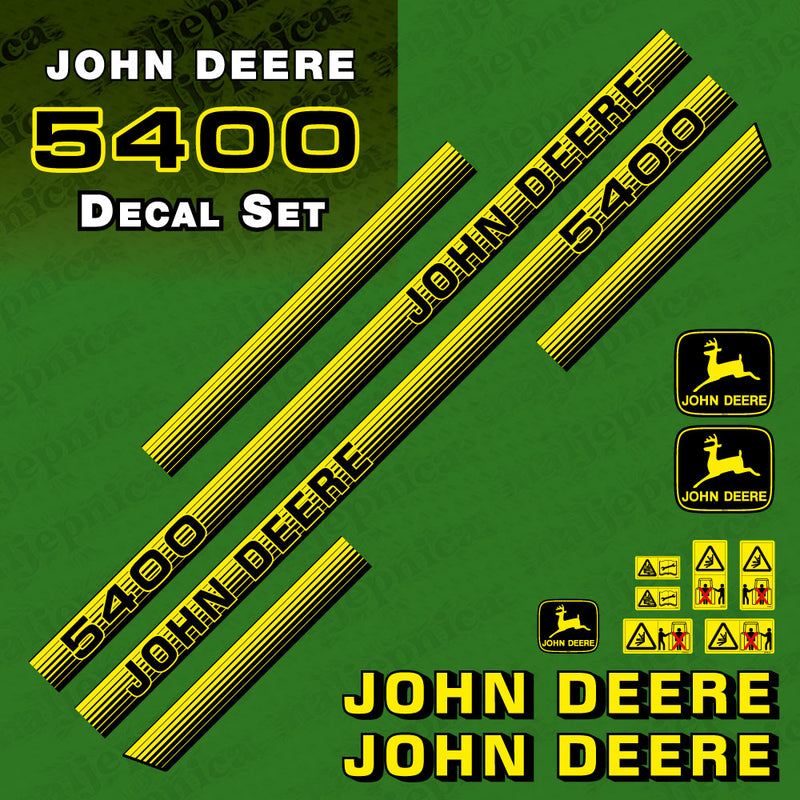 John Deere 5400 tractor decal aufkleber adesivo sticker set