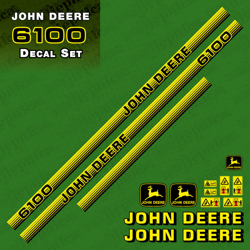 John Deere 6100 Tractor Decal (Sticker) Set