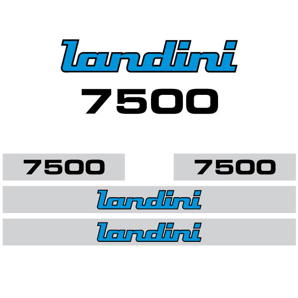 Landini 7500 tractor decal aufkleber adesivo sticker set