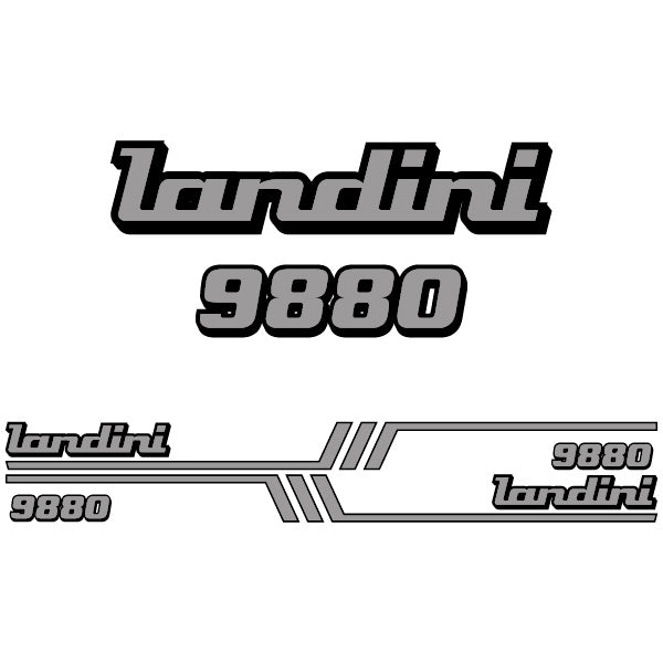 Landini 9880 tractor decal aufkleber sticker set
