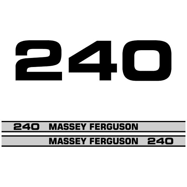 Massey Ferguson 240 decal aufkleber adesivo sticker set
