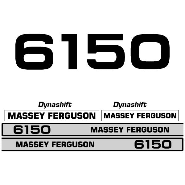 Massey Ferguson 6150 decal aufkleber adesivo sticker set