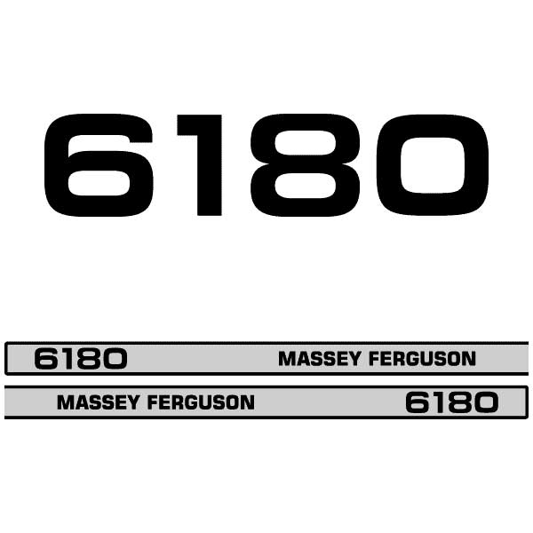 Massey Ferguson 6180 decal aufkleber adesivo sticker set