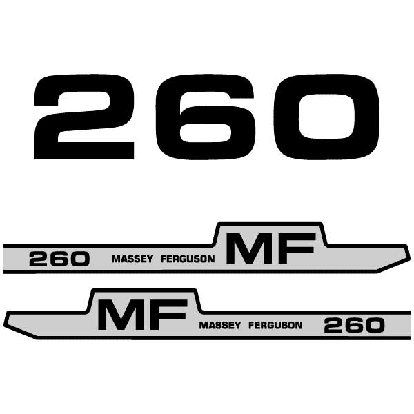 Massey Ferguson 260 decal aufkleber adesivo sticker set