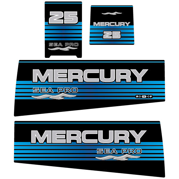 Mercury 25 SEA PRO outboard decal aufkleber adesivo sticker set