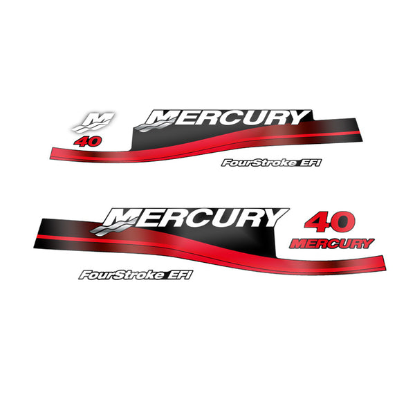 Mercury 40 FS EFI (2002-2004) Outboard Compatible Replacement Decal (Sticker) Set