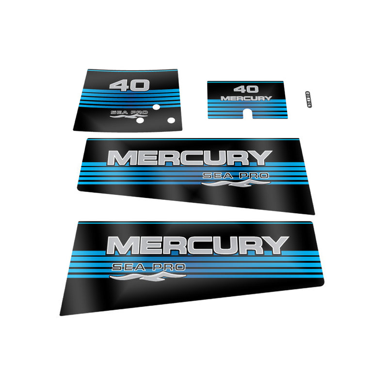 Mercury 40 (1996-1999) Sea Pro Outboard Compatible Replacement Decal (Sticker) Set