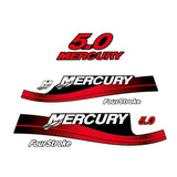 Mercury 5.0 Four Stroke (1999-2004) Outboard Decal (Sticker / Aufkleber) Set