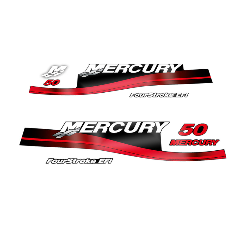 Mercury 50 FS EFI (2002-2004) Outboard Compatible Replacement Decal (Sticker) Set