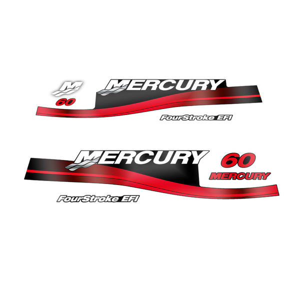 Mercury 60 FS EFI (2002-2004) Outboard Compatible Replacement Decal (Sticker) Set