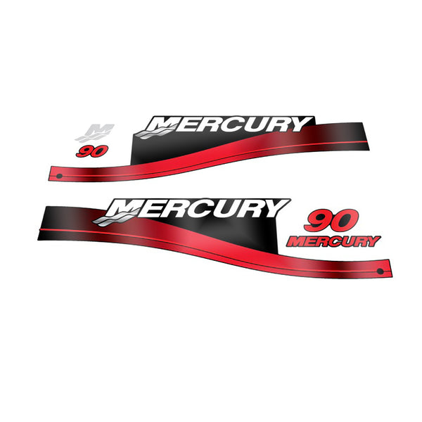 Mercury 90 (1999-2004) Outboard Compatible Replacement Decal (Sticker) Set