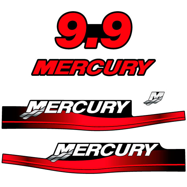 Mercury 9.9 outboard (1999-2004) decal aufkleber adesivo sticker set