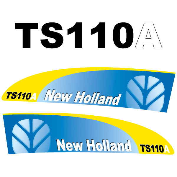 New Holland TS110A tractor decal aufkleber sticker set