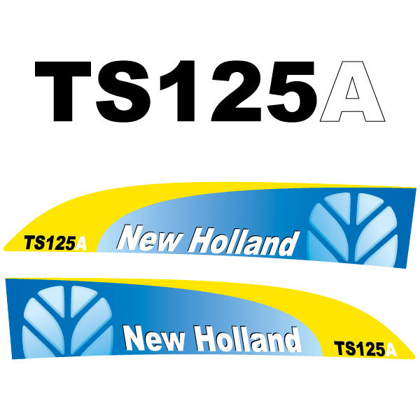 New Holland TS125A tractor decal aufkleber adesivo sticker set