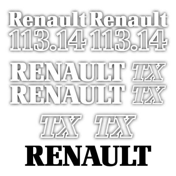 Renault 133.14 TX tractor decal aufkleber adesivo sticker set